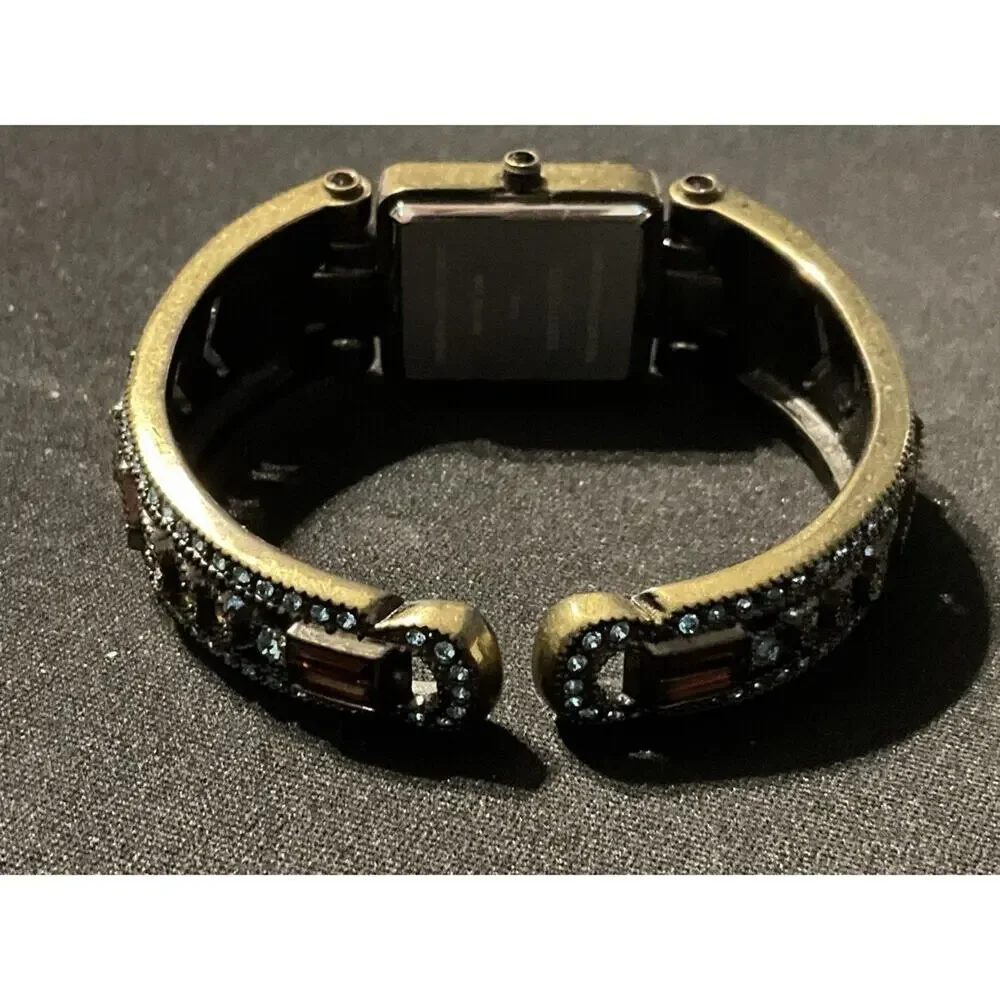 Heidi Daus Rhinestone Hinged Band Watch, Needs Battery